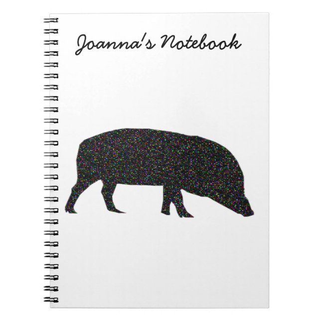 Carnet personnalisable de porc mousseux (Devant)