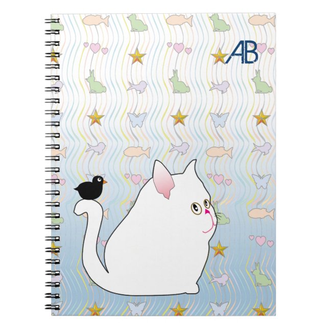 Carnet Personnalisable : Merle et minou (Devant)