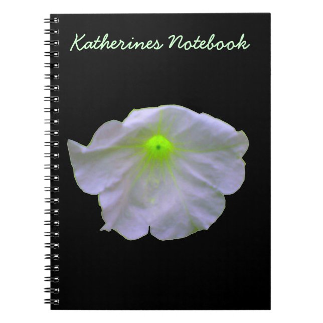 Carnet personnalisable Petunia Green Glow (Devant)