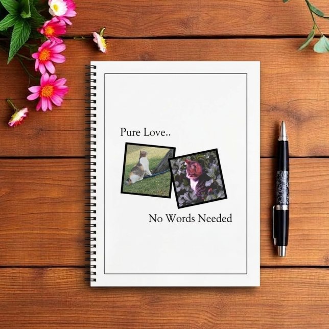 Carnet personnalisable pour animaux de compagnie (Fully customizable spiral notebook with photos for pet lovers)