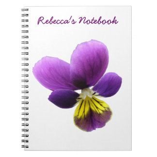 Carnet Personnalisable Pretty Pansy