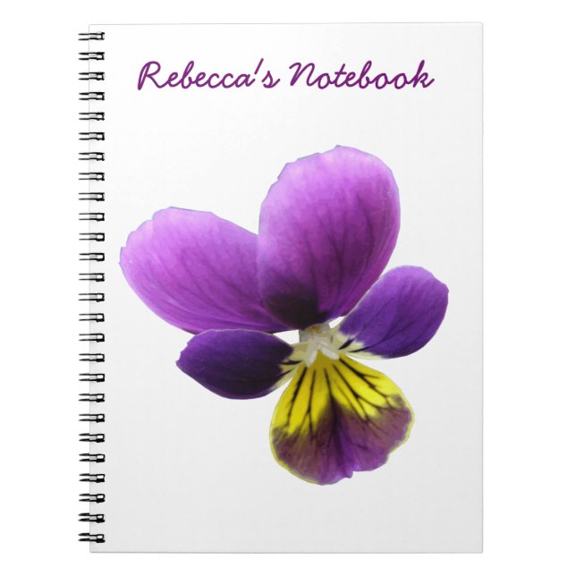Carnet Personnalisable Pretty Pansy (Devant)