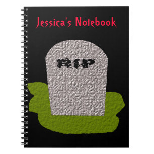 CARNET personnalisable RIP Tombstone