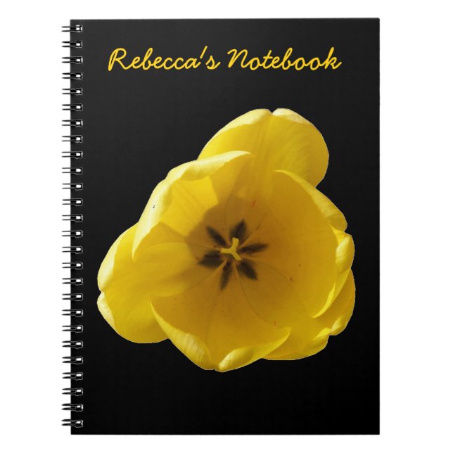Carnet Personnalisable Tulipe Jaune (Devant)