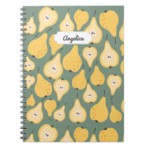 Personnalisable Yellow Pear Motif sans couture