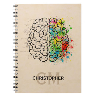 Carnet Personnalisation du cerveau humain gauche et droit