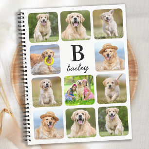 Carnet Personnalisé 11 Photo Collage Monogramme Chien ani