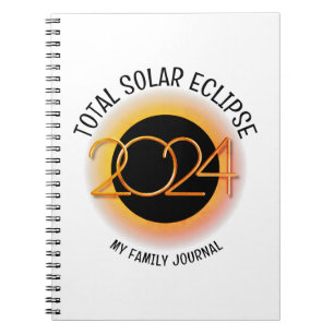 Carnet Personnalisé 2024 TOTAL SOLAR ECLIPSE Famille