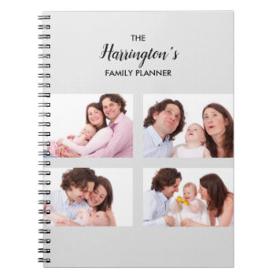 Carnet Personnalisé 4 Photos de famille Collage Rectangle