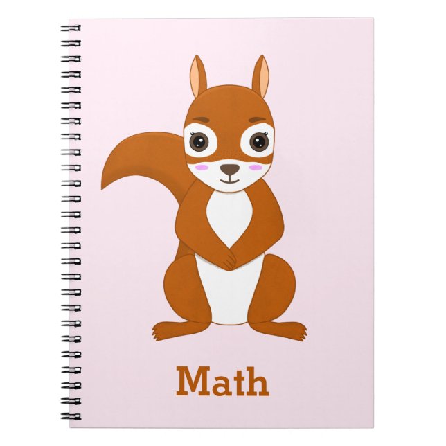 Carnet personnalisé à motif d'écureuil (Devant)