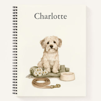 Carnet personnalisé aquarelle pour amateur de chie