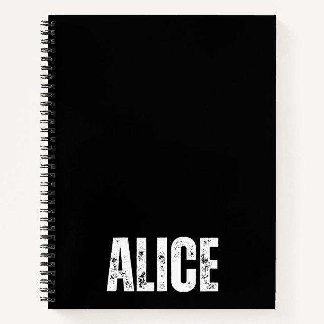 Carnet personnalisé avec Alice (Devant)