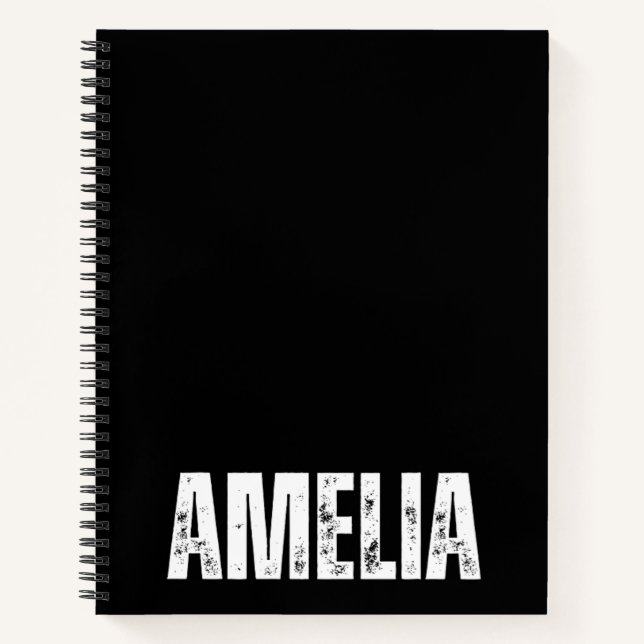Carnet personnalisé avec Amelia (Devant)