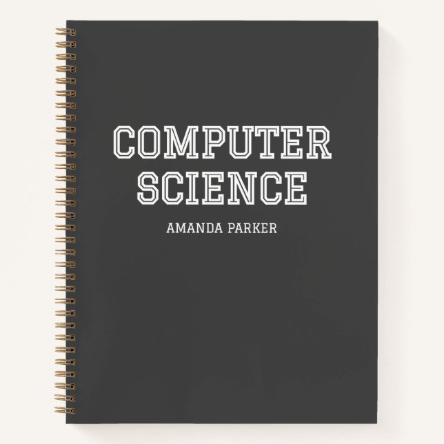 Carnet Personnalisé avec calendrier Informatique Gris  (Devant)