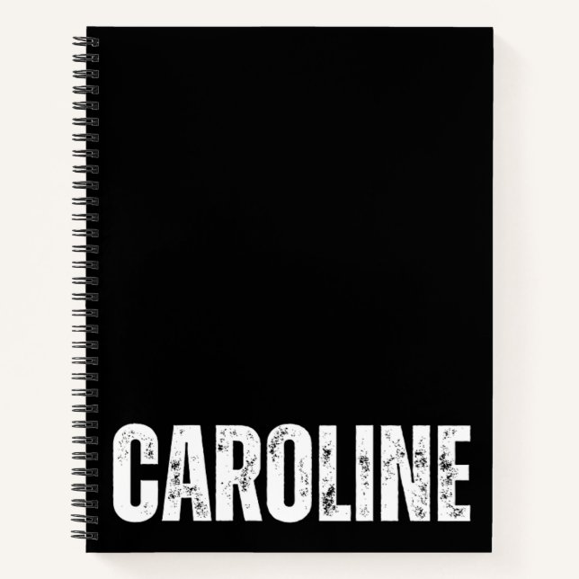 Carnet personnalisé avec Caroline (Devant)