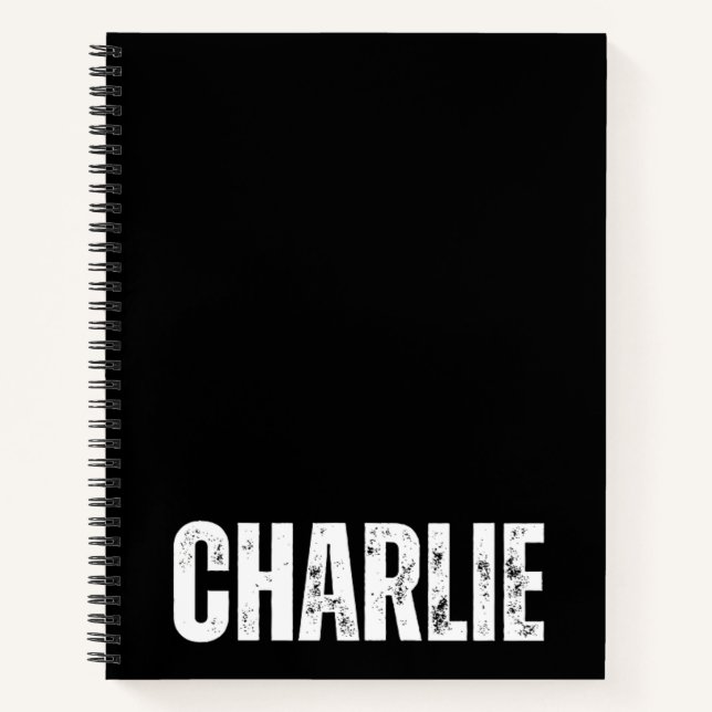 Carnet personnalisé avec Charlie (Devant)