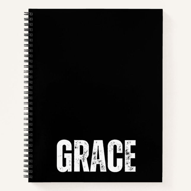 Carnet personnalisé avec grâce (Devant)