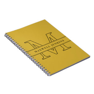 Carnet personnalisé avec monogramme et nom