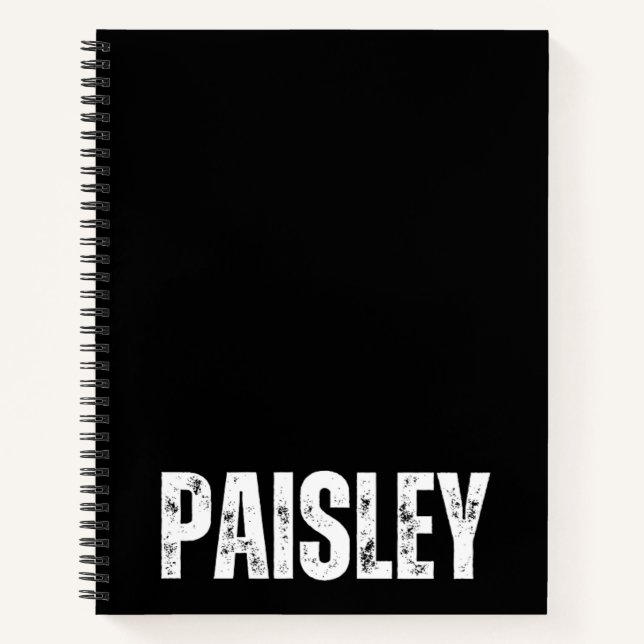 Carnet personnalisé avec Paisley (Devant)