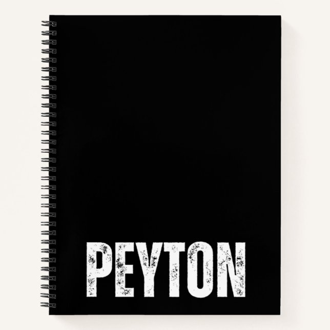 Carnet personnalisé avec Peyton (Devant)