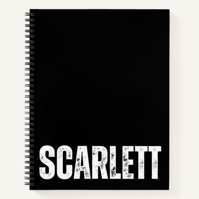 Carnet personnalisé avec Scarlett (Devant)