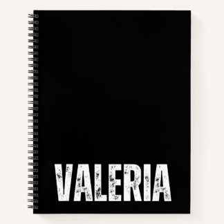 Carnet personnalisé avec Valeria