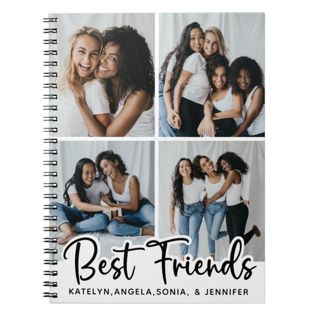 Carnet Personnalisé Best Friends 4 Photo Collage (Devant)