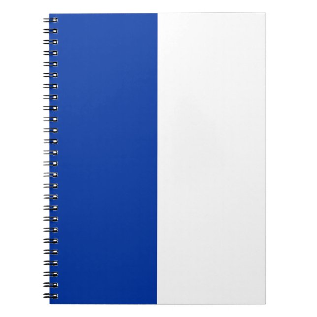 Carnet PERSONNALISÉ bleu et blanc (Devant)