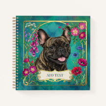 Carnet personnalisé Bouledogue Français Bringé