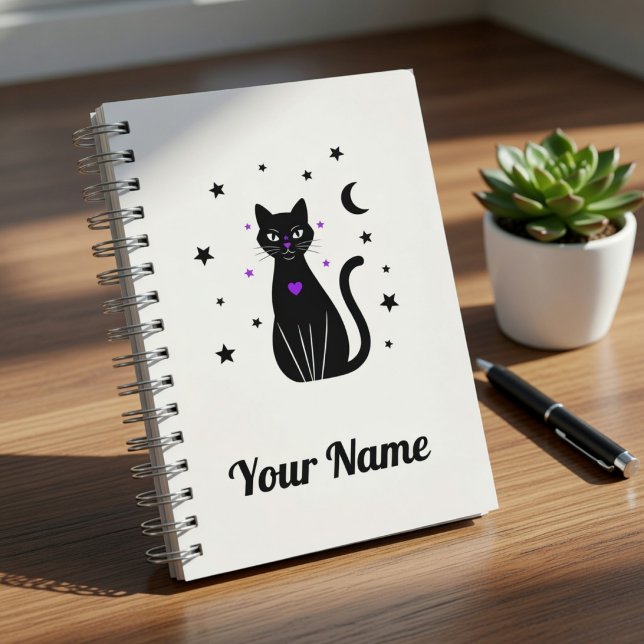 Carnet Personnalisé Chat Noir (Créateur téléchargé)