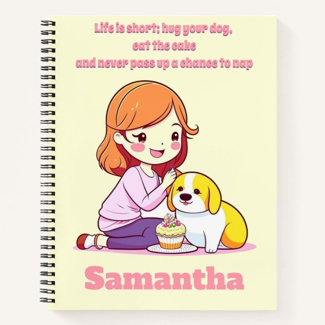 Carnet Personnalisé Chien Chien Puppy cadeau amant (Devant)