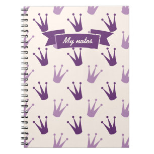 Carnet personnalisé Couronnes pourpres