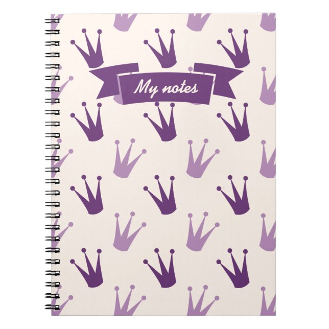 Carnet personnalisé Couronnes pourpres (Devant)