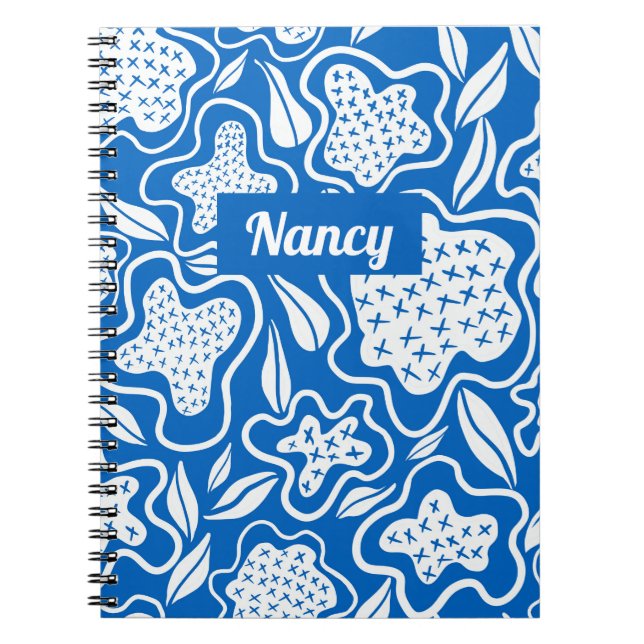 Carnet personnalisé Croix Bleu et Blanc (Devant)