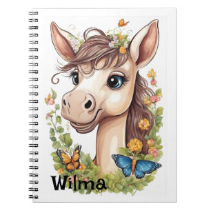 Carnet personnalisé Cute Horse Head