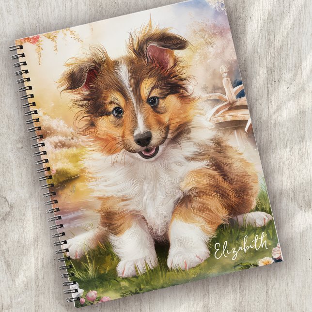 Carnet Personnalisé Cute Sheltie Chien Chien Chien Chien (Créateur téléchargé)