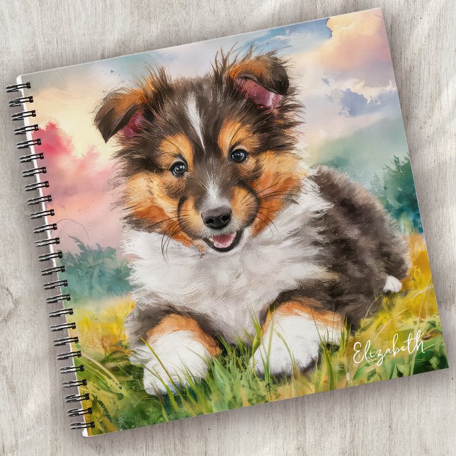Carnet Personnalisé Cute Sheltie Chien Chien Chien Chien (Créateur téléchargé)