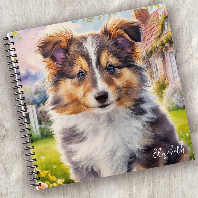 Carnet Personnalisé Cute Sheltie Chien Chien Chien Chien (Créateur téléchargé)