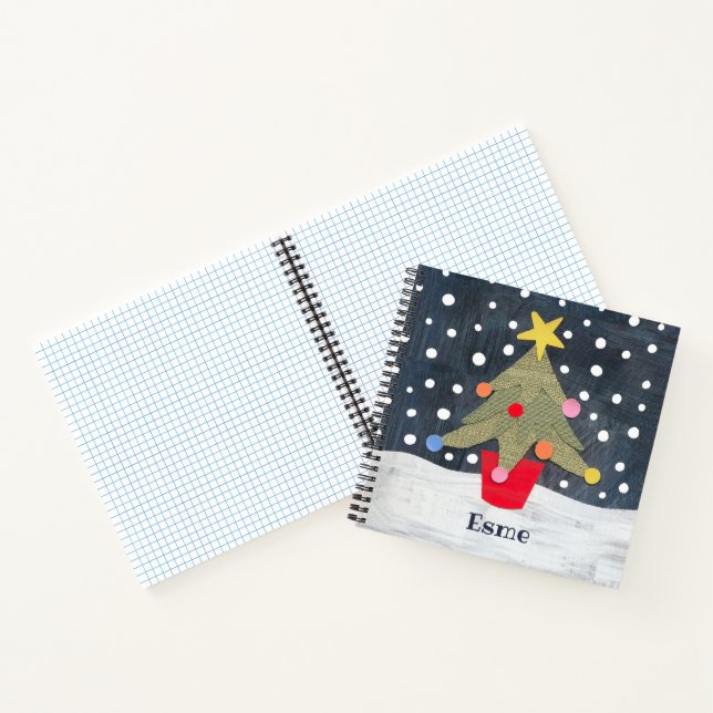 Carnet personnalisé d'arbre de Noël (Intérieur)