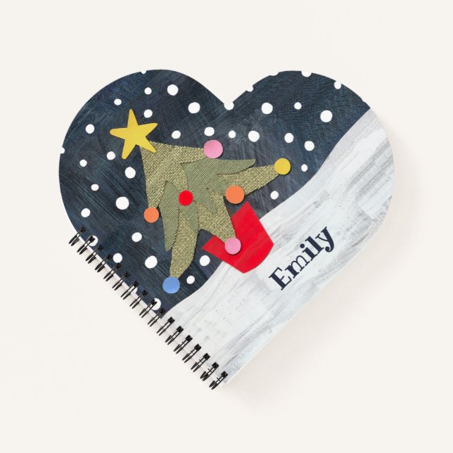 Carnet personnalisé d'arbre de Noël (Devant)