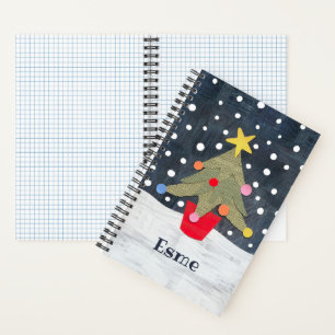 Carnet personnalisé d'arbre de Noël