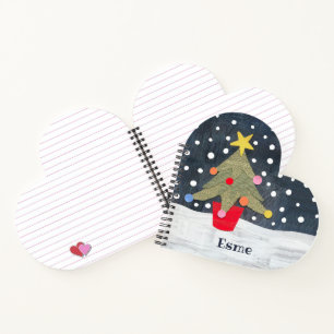 Carnet personnalisé d'arbre de Noël