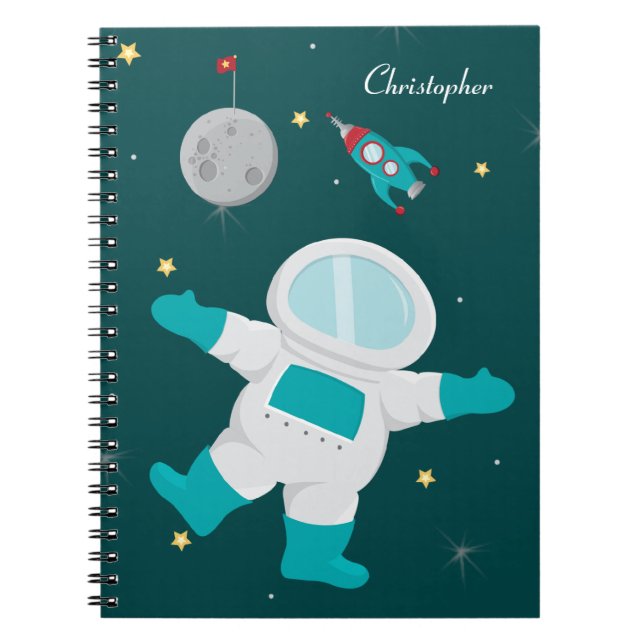 Carnet personnalisé d'astronaute d'espace (Devant)