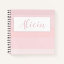 CARNET PERSONNALISÉ DE CONCEPTION STRIPED ROSE