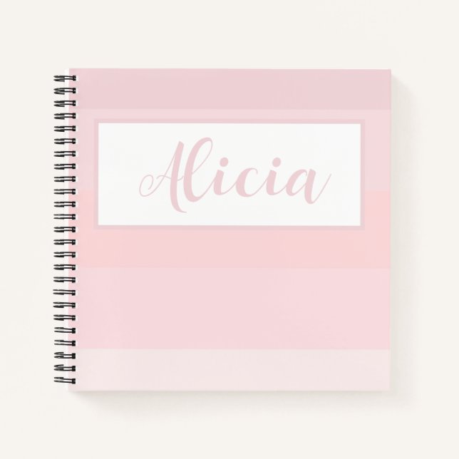 CARNET PERSONNALISÉ DE CONCEPTION STRIPED ROSE (Devant)