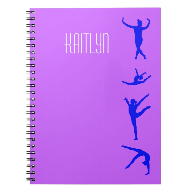 Carnet personnalisé de gymnastique de filles (Devant)