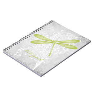 Carnet personnalisé de libellules vertes