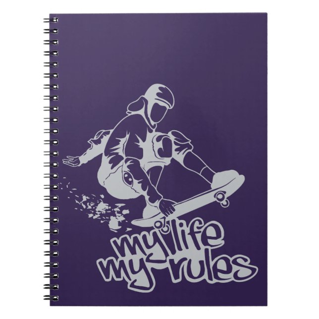 Carnet personnalisé de planche à roulettes (Devant)