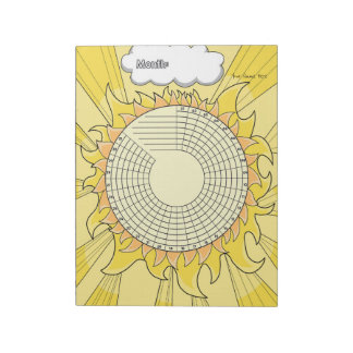 Carnet personnalisé de suivi d'habitudes Sunshine