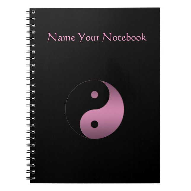 Carnet personnalisé de symbole de Yin Yang (Devant)